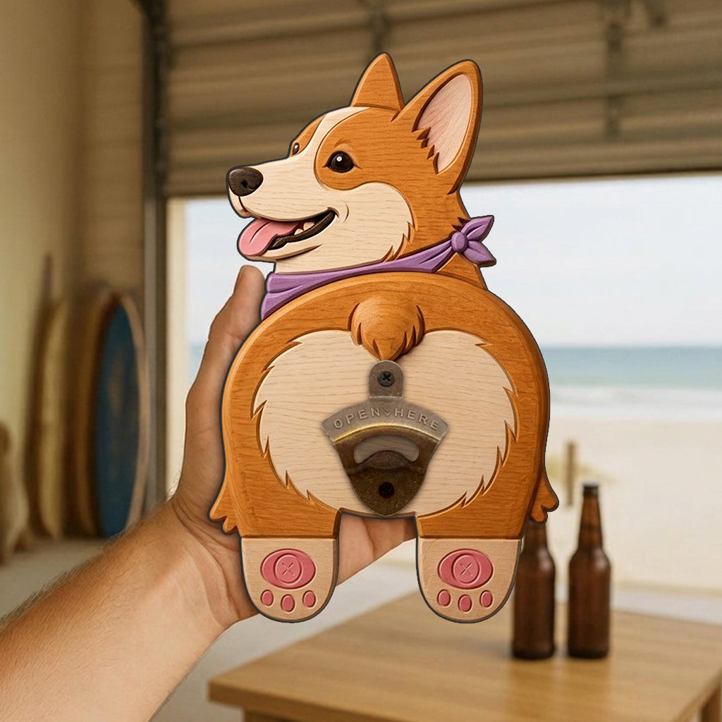 Dog Lover Gift, Hilarious Beer Lover Gift - Personalized Dog Wall Bottle Opener