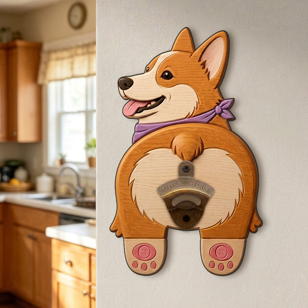 Dog Lover Gift, Hilarious Beer Lover Gift - Personalized Dog Wall Bottle Opener