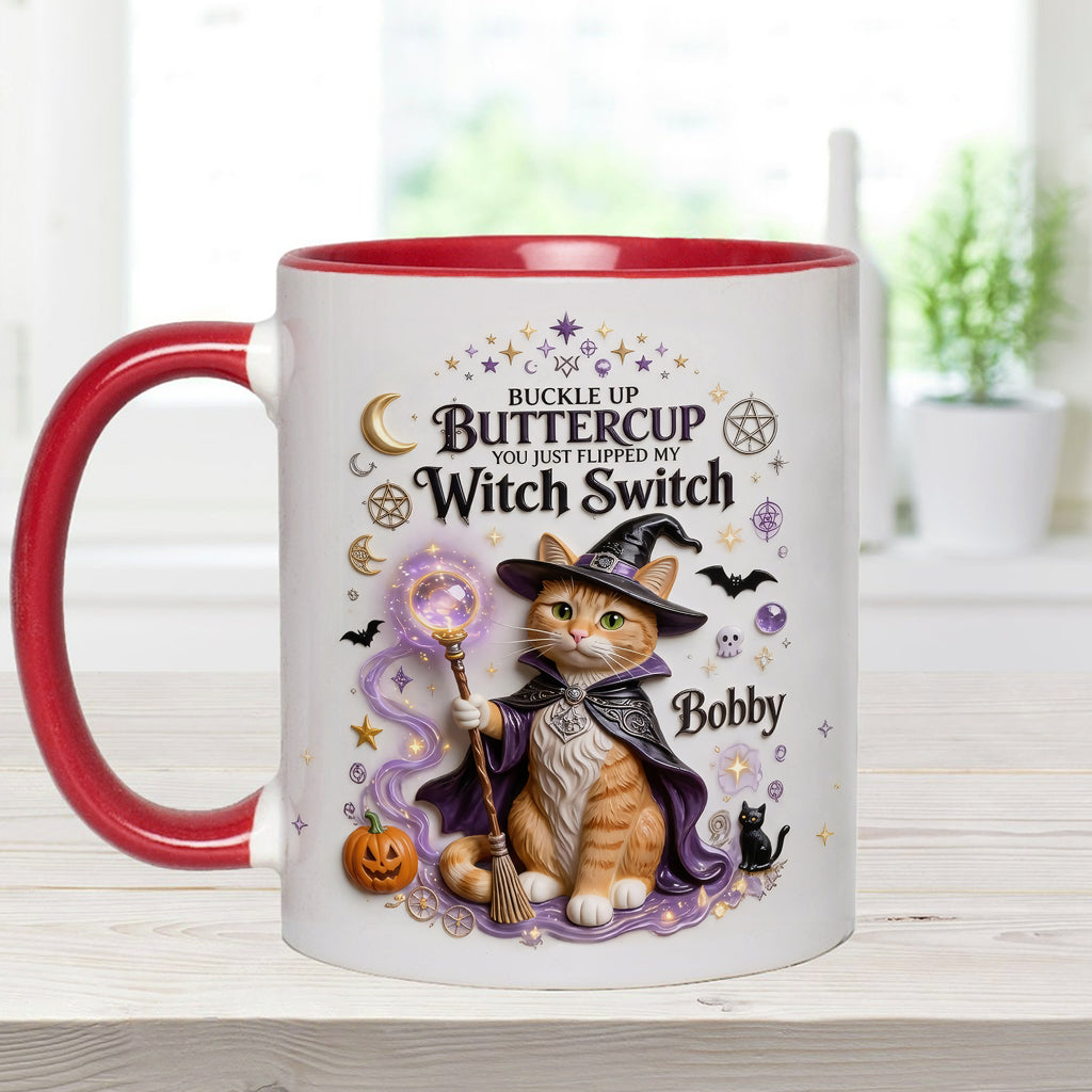 Cat Witch - Personalized Cat Accent Mug & Coaster
