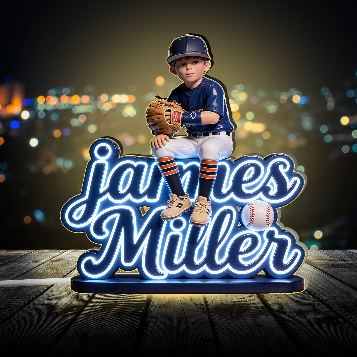 Custom Any Sport And Photo - Personalized Volleyball Acrylic LED Night Light