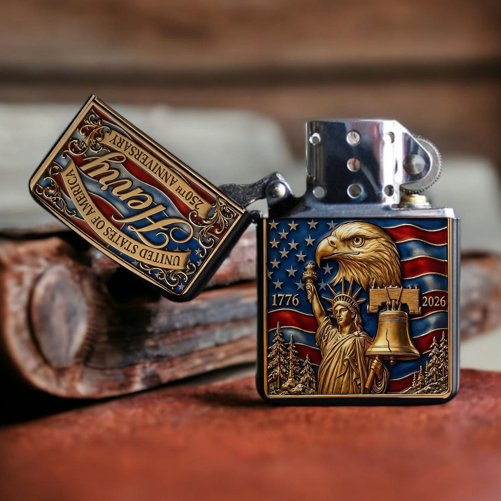 USA 250. Jubiläum - Personalisierter Patriot Feuerzeug