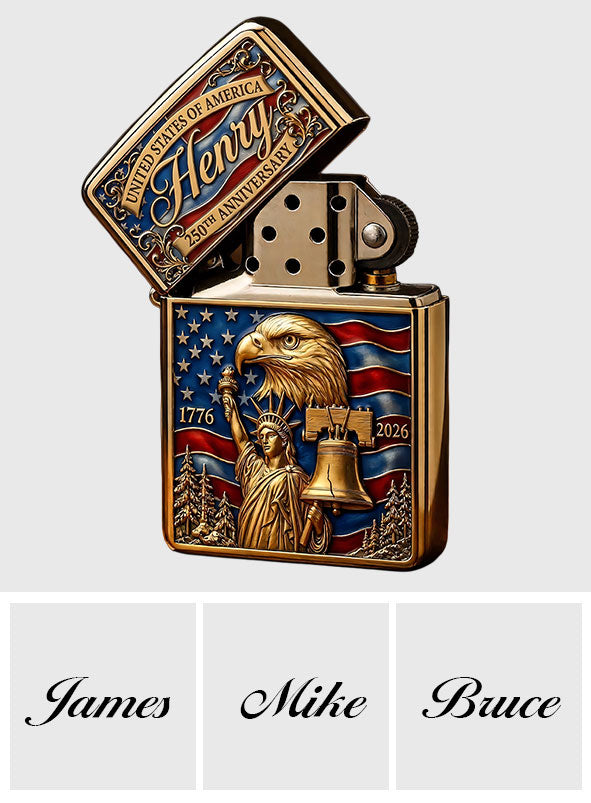 USA 250. Jubiläum - Personalisierter Patriot Feuerzeug