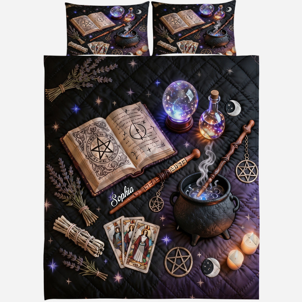 Witchcraft - Personalized Witch Quilt Set