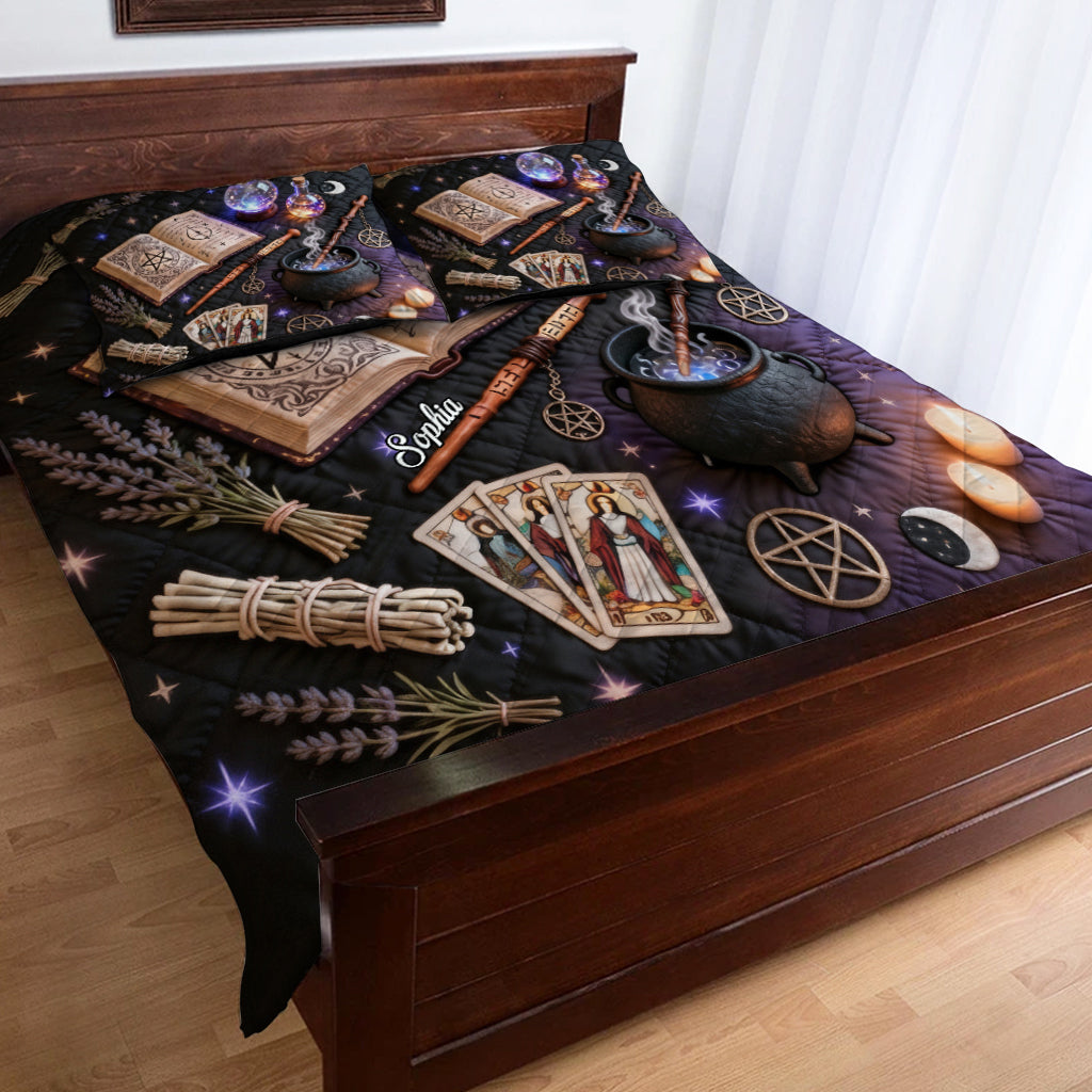 Witchcraft - Personalized Witch Quilt Set
