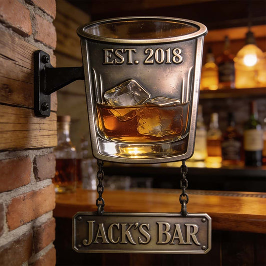 Whiskey Bar - Personalized Whisky Wooden Wall Mount Sign