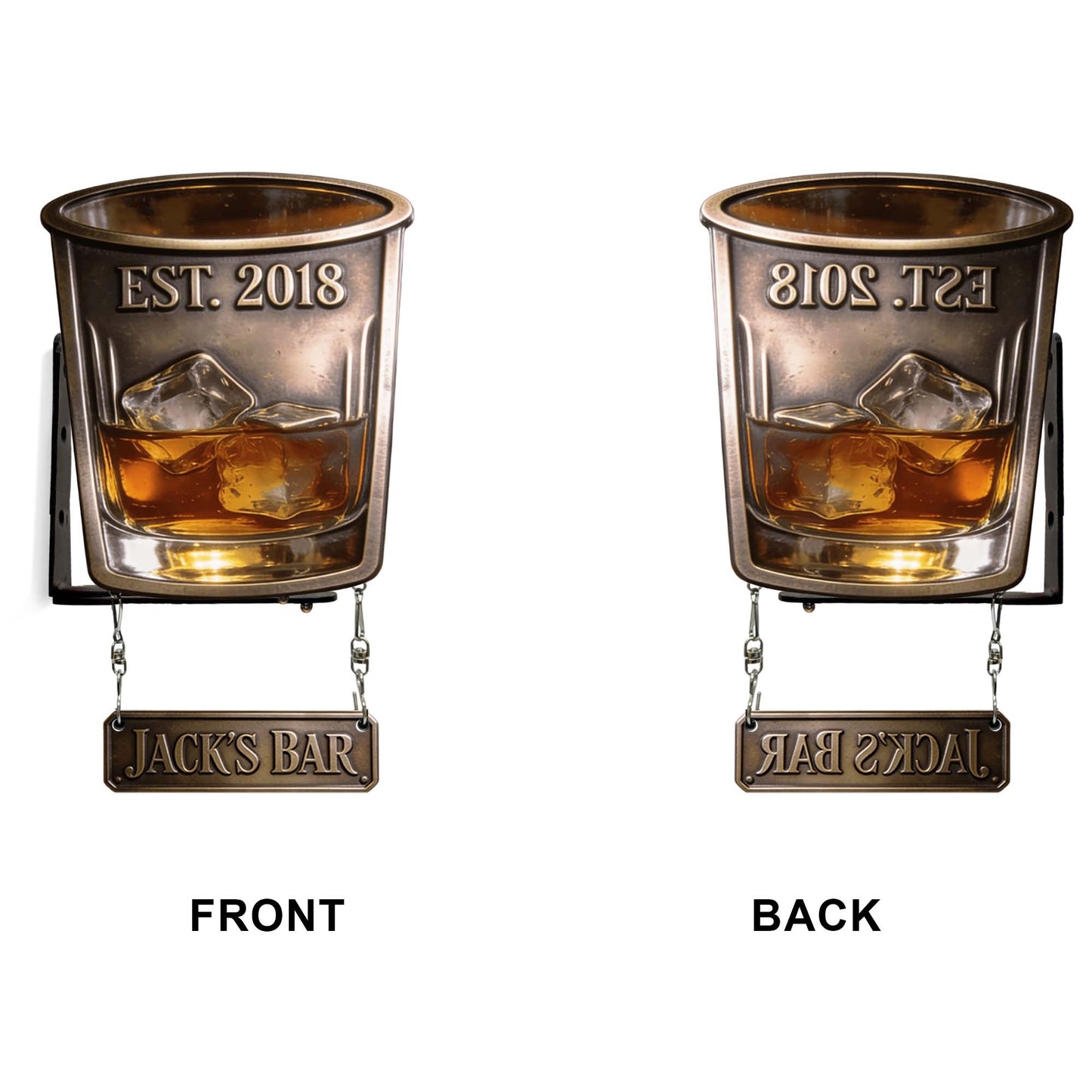 Whiskey Bar - Personalized Whisky Wooden Wall Mount Sign