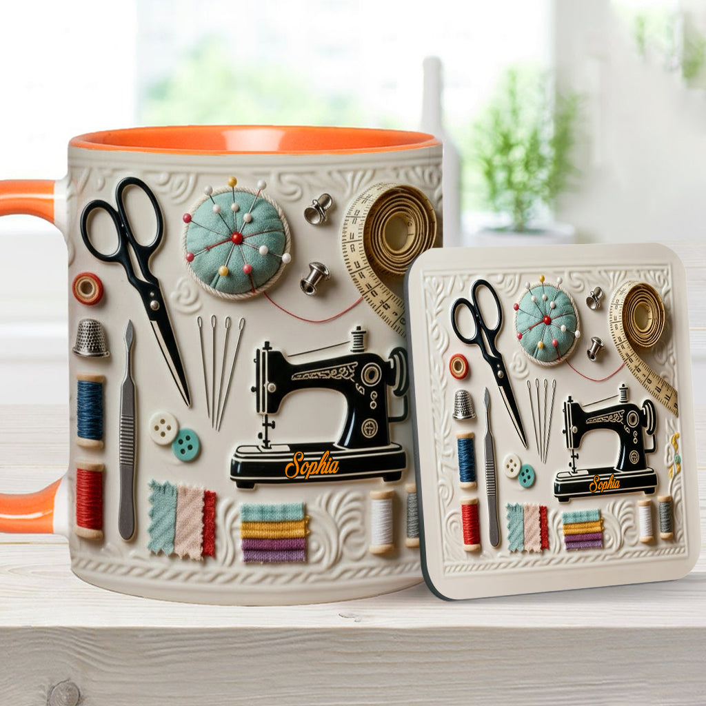 Love Sewing - Personalized Sewing Accent Mug