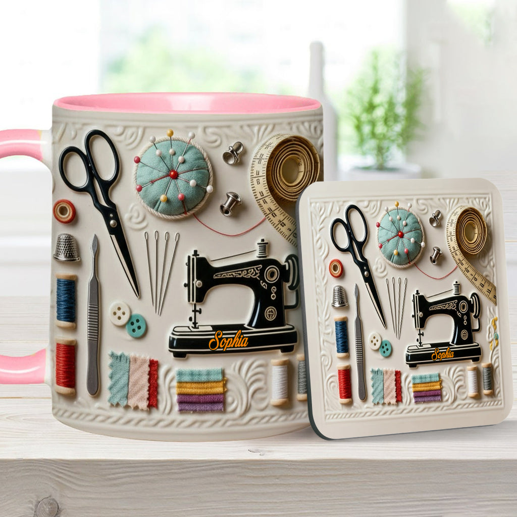 Love Sewing - Personalized Sewing Accent Mug