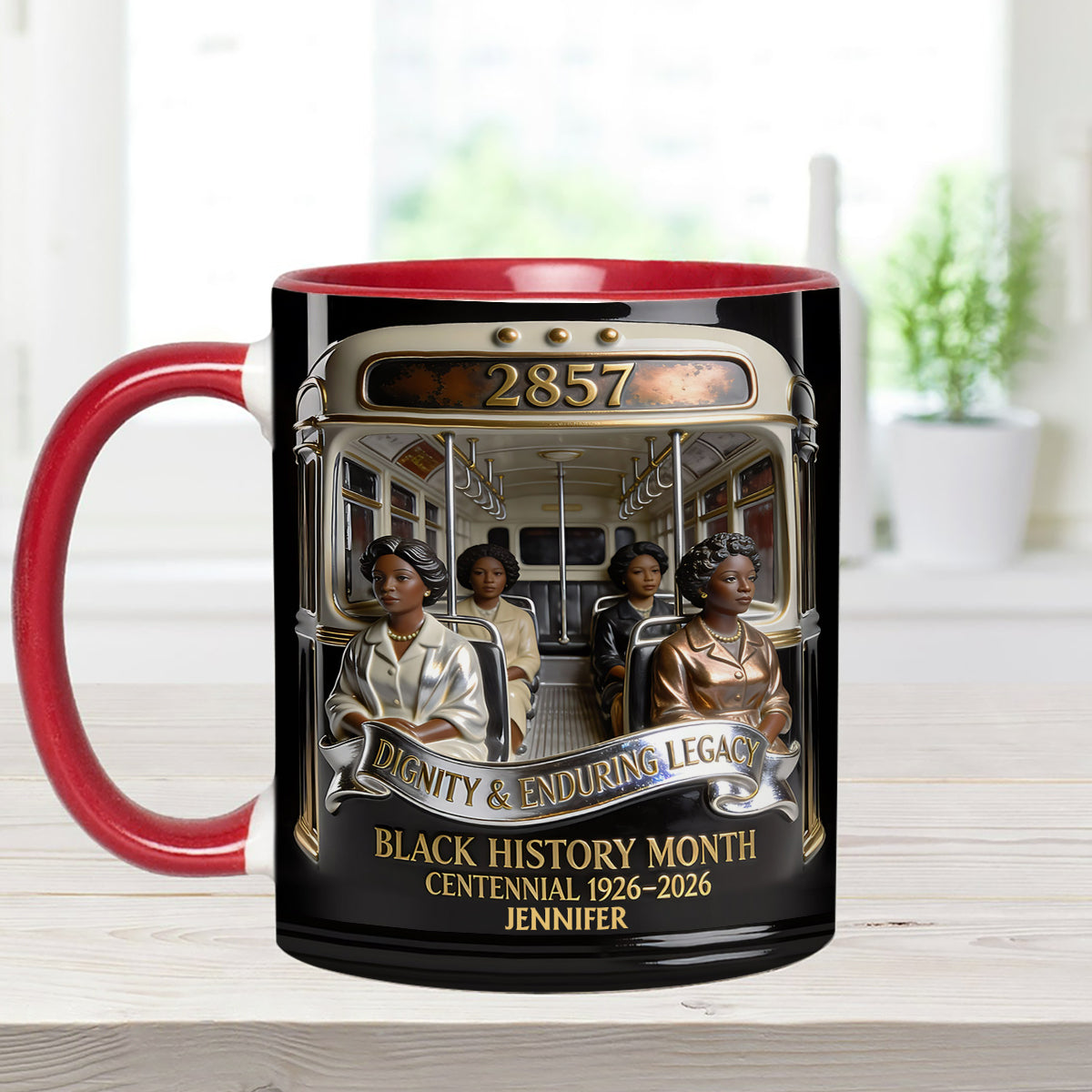 Mois de l'histoire des Noirs - Mug personnalisé afro-américain avec agitateurs en acrylique