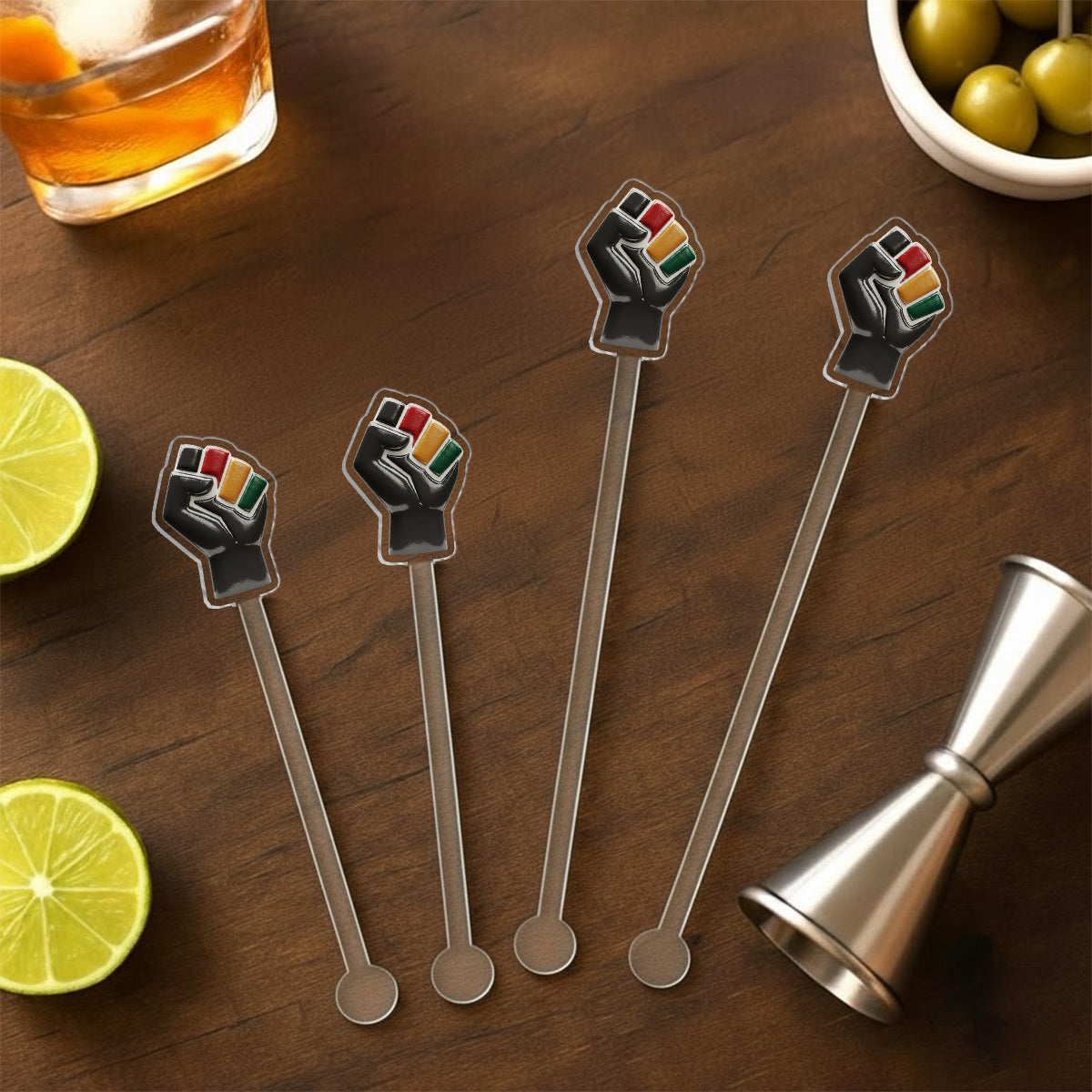 Mois de l'histoire des Noirs - Mug personnalisé afro-américain avec agitateurs en acrylique