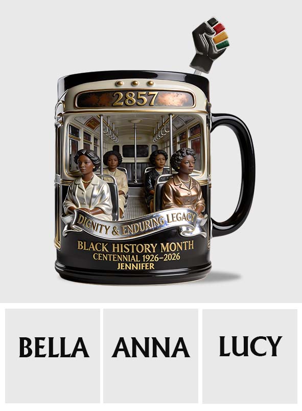 Mois de l'histoire des Noirs - Mug personnalisé afro-américain avec agitateurs en acrylique