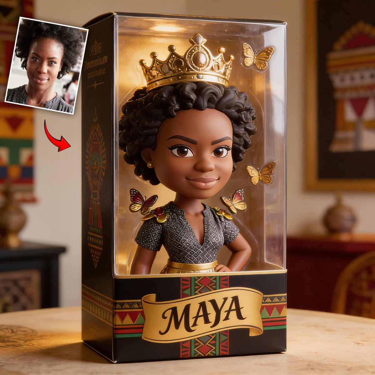 Plaque acrylique personnalisée avec photo d'une personne noire - Plaque acrylique personnalisée de forme personnalisée pour Afro-Américain