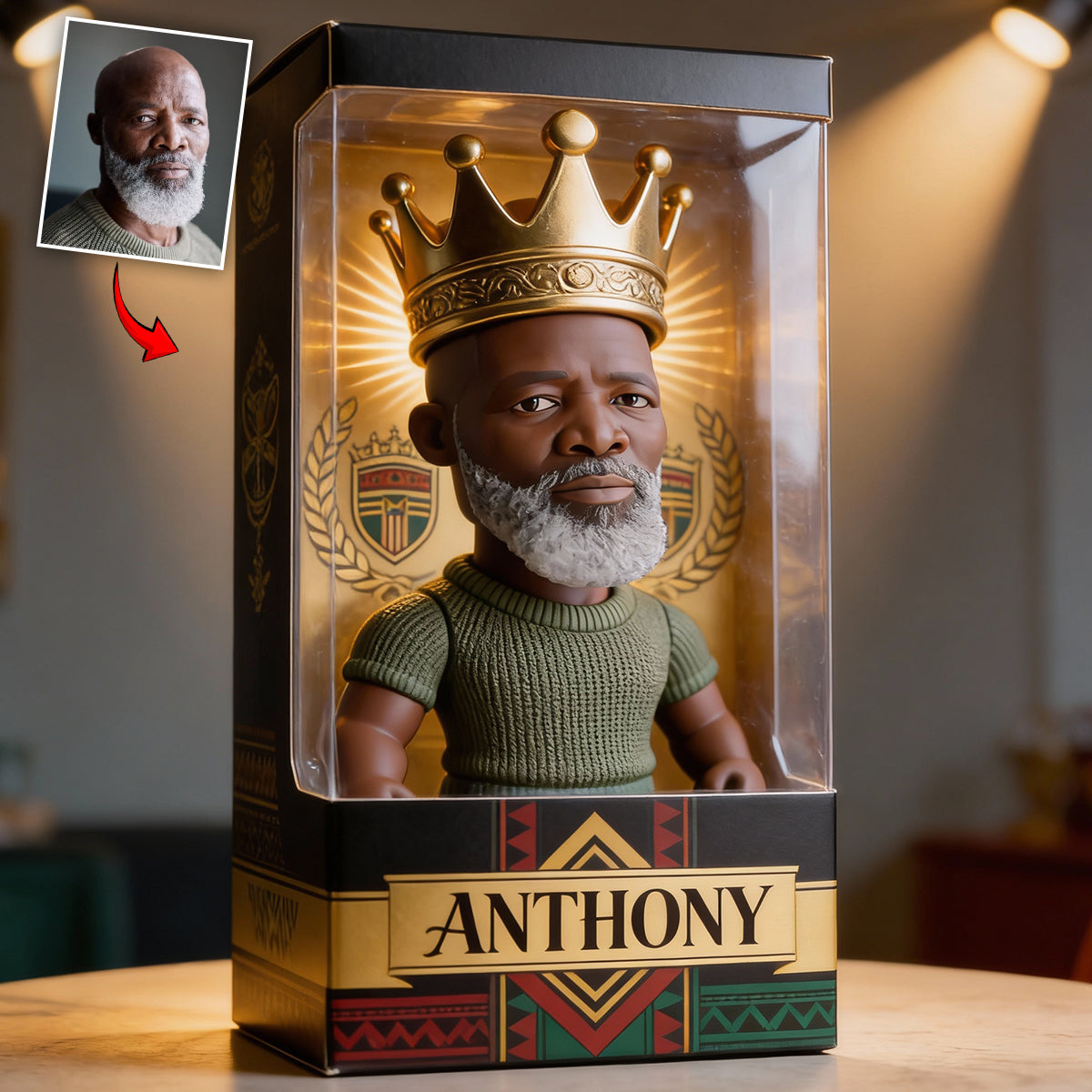 Plaque acrylique personnalisée avec photo d'une personne noire - Plaque acrylique personnalisée de forme personnalisée pour Afro-Américain