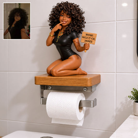 Wow ! Grand C*ck - Porte-Papier Toilette Personnalisé Épicé pour Couples