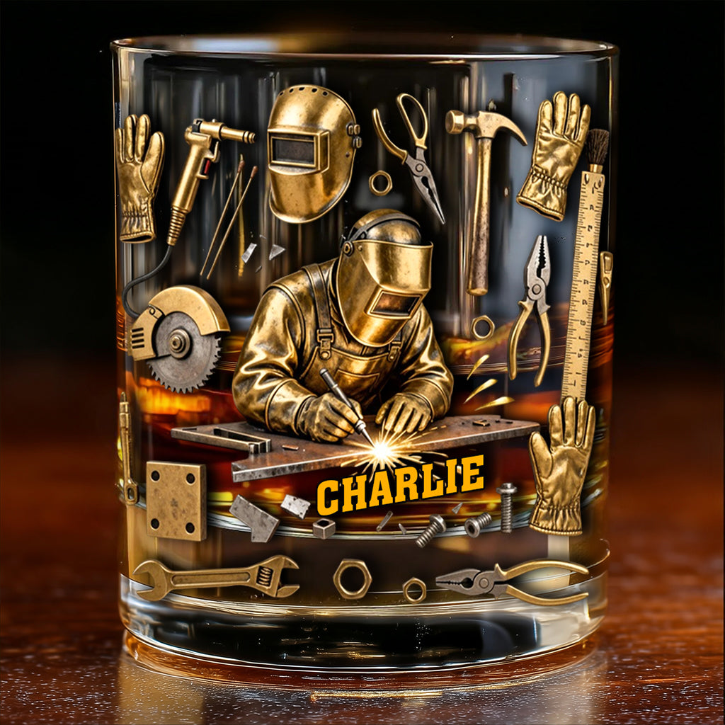 Strong Welder - Personalized Welder Whiskey Decanter Set