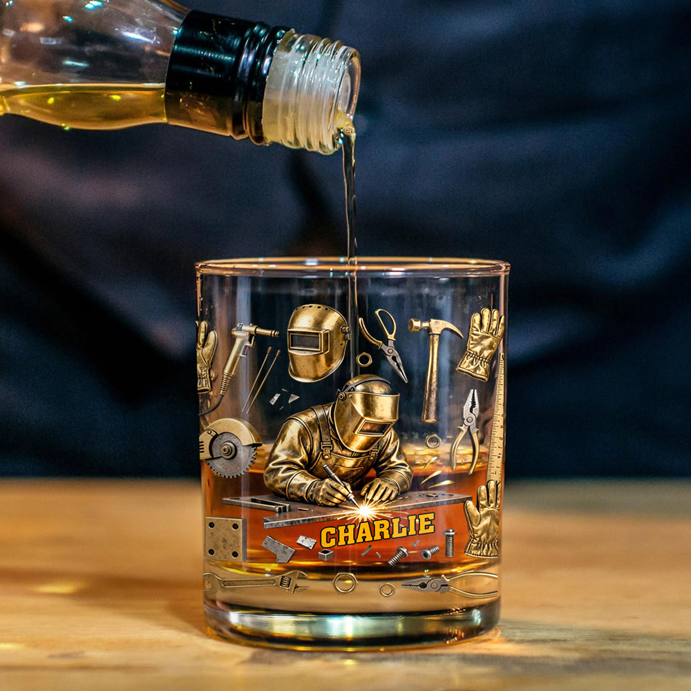Strong Welder - Personalized Welder Whiskey Decanter Set