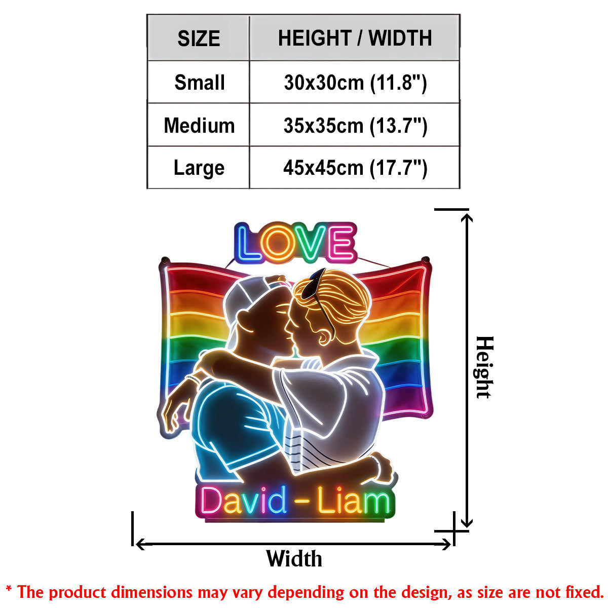 Love - Personalized LGBT Support LED Light Acrylic Sign