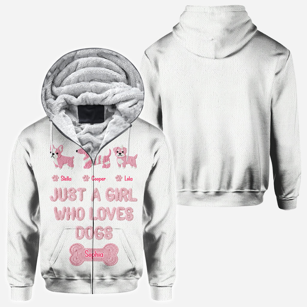 Just A Girl Who Loves Dogs - Personalized Dog All Over Shirt