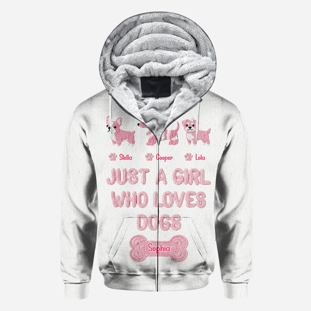 Just A Girl Who Loves Dogs - Personalized Dog All Over Shirt