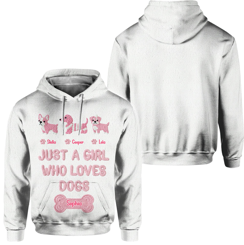Just A Girl Who Loves Dogs - Personalized Dog All Over Shirt