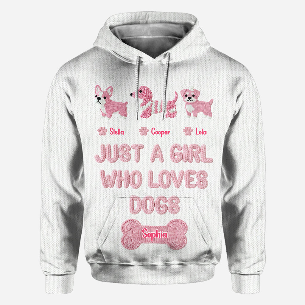 Just A Girl Who Loves Dogs - Personalized Dog All Over Shirt