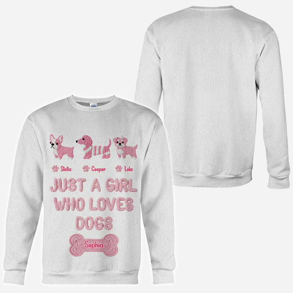 Just A Girl Who Loves Dogs - Personalized Dog All Over Shirt