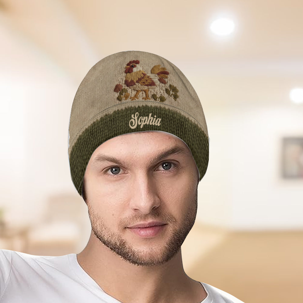 Love Chicken - Personalized Chicken Beanie Hat
