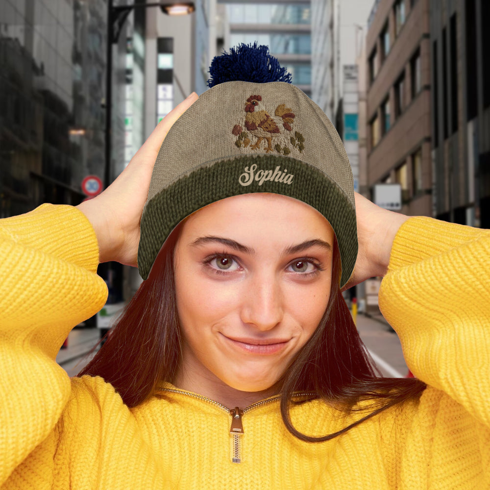 Love Chicken - Personalized Chicken Beanie Hat