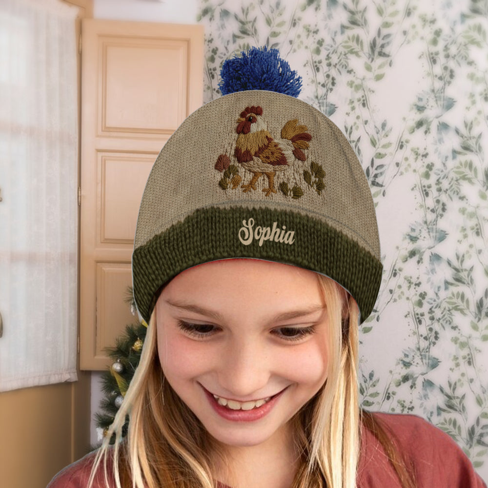 Love Chicken - Personalized Chicken Beanie Hat