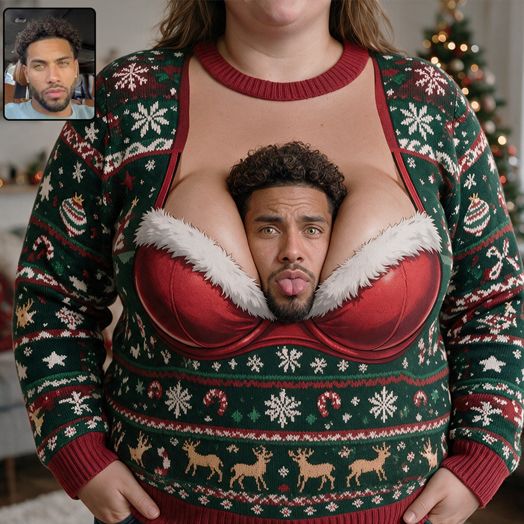 Unbreathable Inside You - Personalized Spicy Couple Ugly Sweater