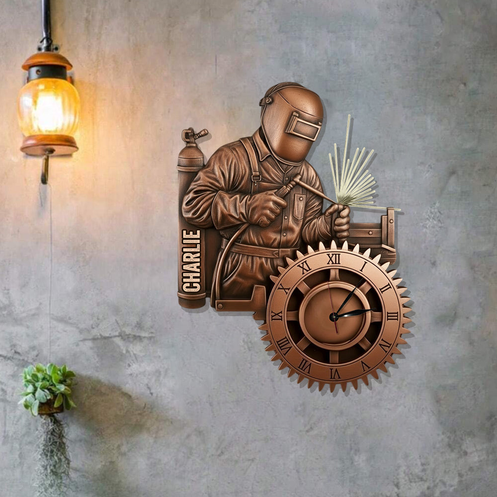 Stärkster Schweißer – Personalisierte Schweißer-LED-Wanduhr