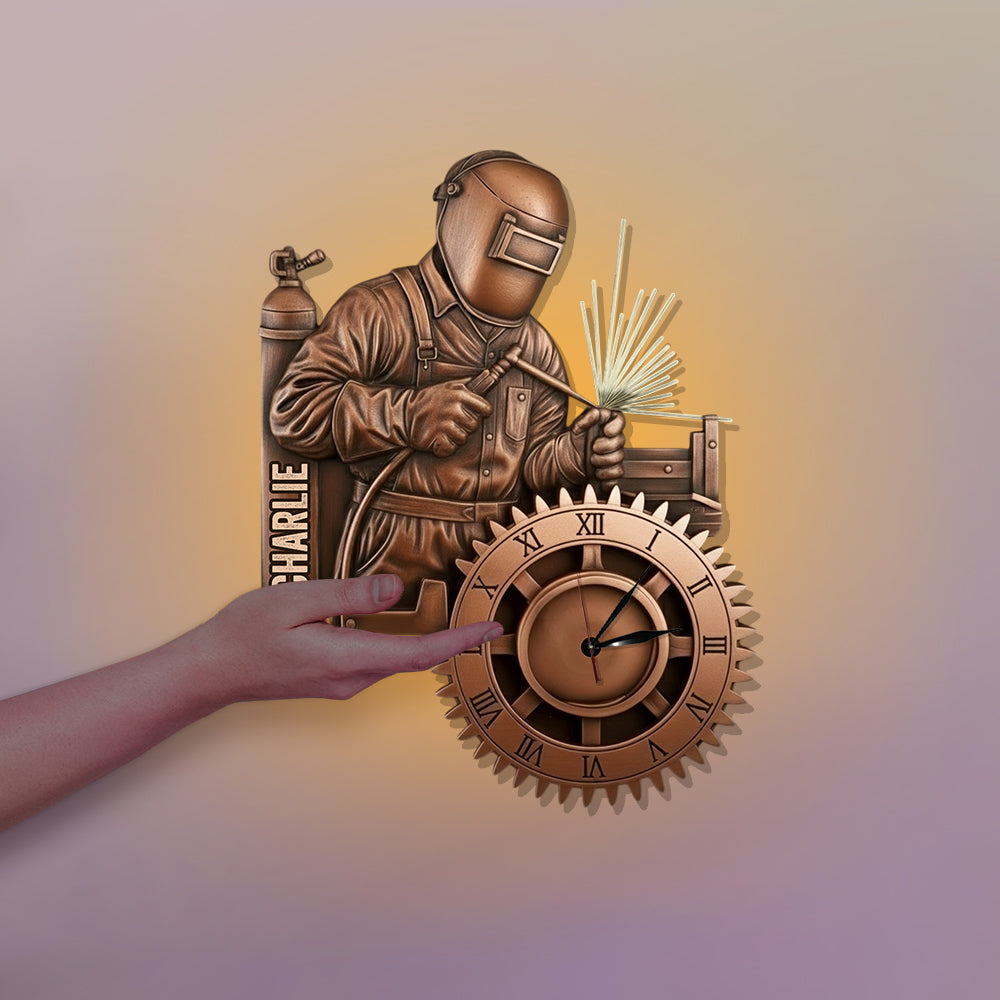 Stärkster Schweißer – Personalisierte Schweißer-LED-Wanduhr