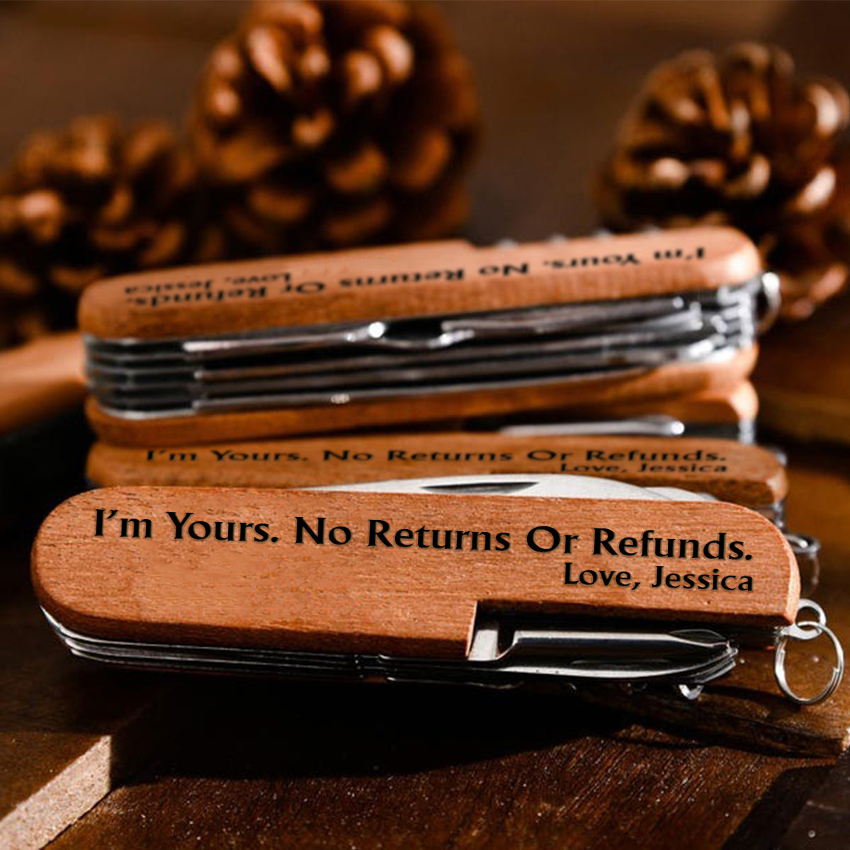 I'm Yours - Personalized Couple Pocket Knife - 8 Function Multi-Tool
