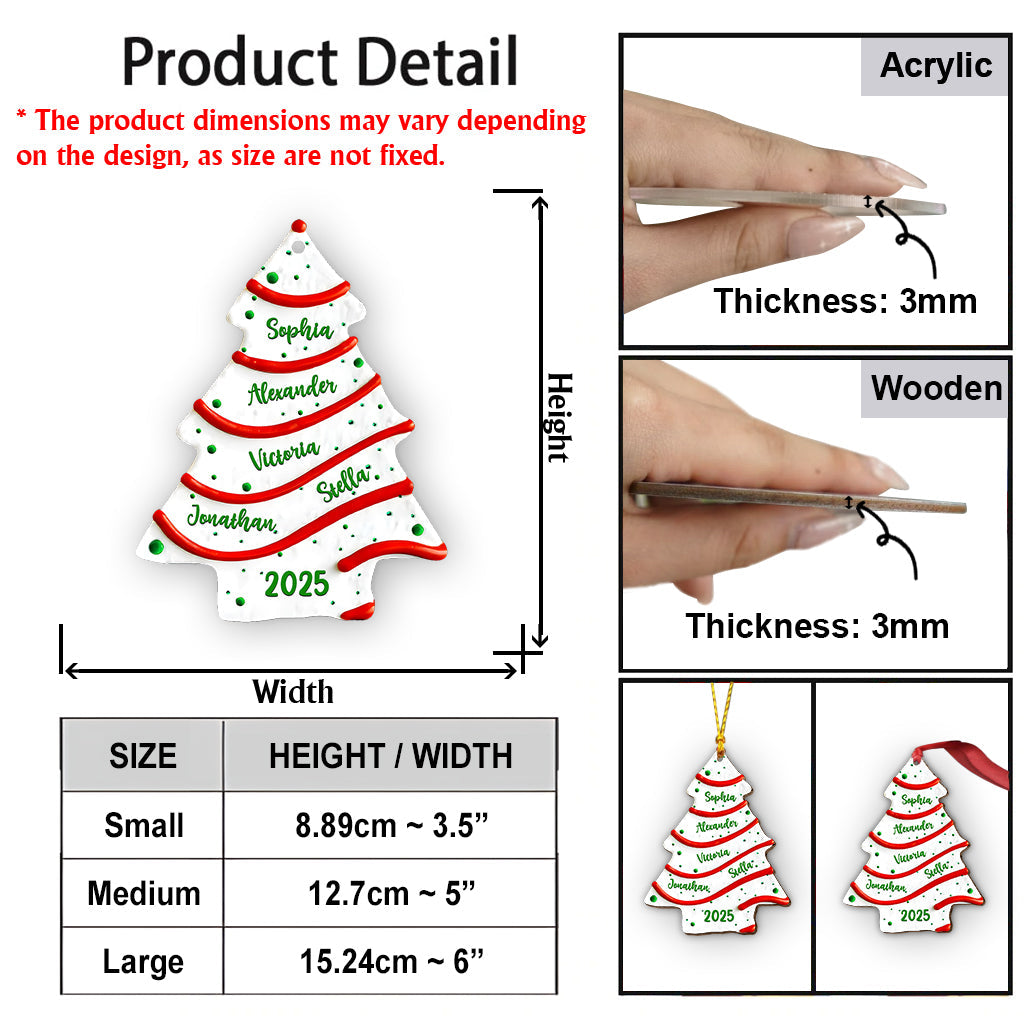 Family Christmas Tree - Personalized Family Ornament