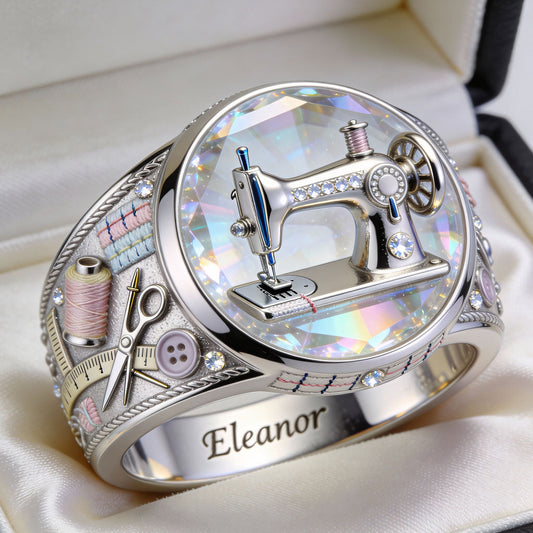 La couture est ma thérapie - Bague chevalière personnalisée