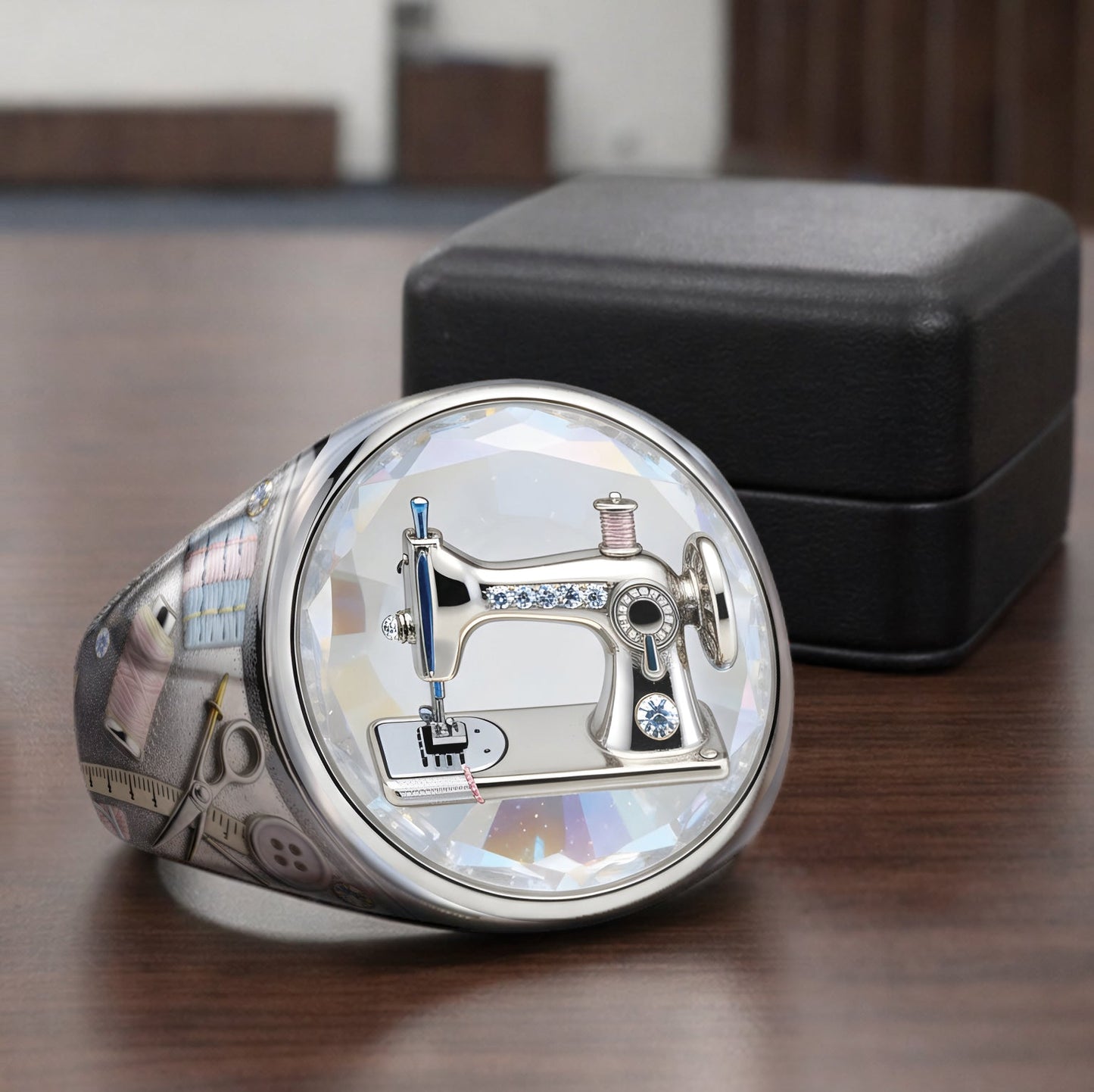 La couture est ma thérapie - Bague chevalière personnalisée