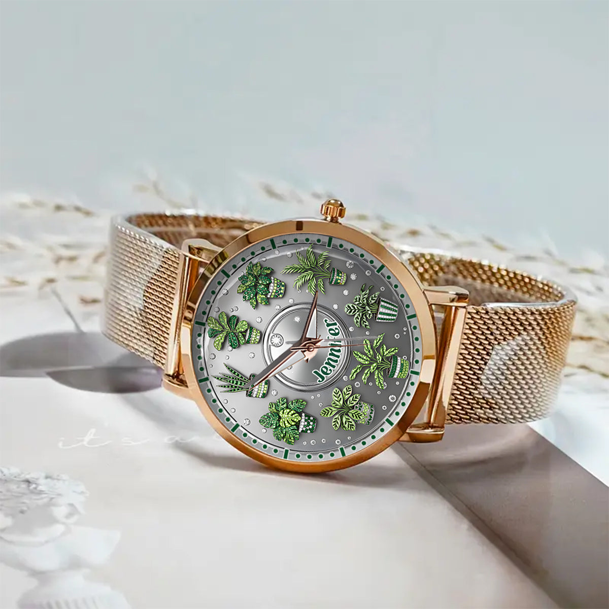 Time For A New Plant - Personalized Gardening Women Hand Watch