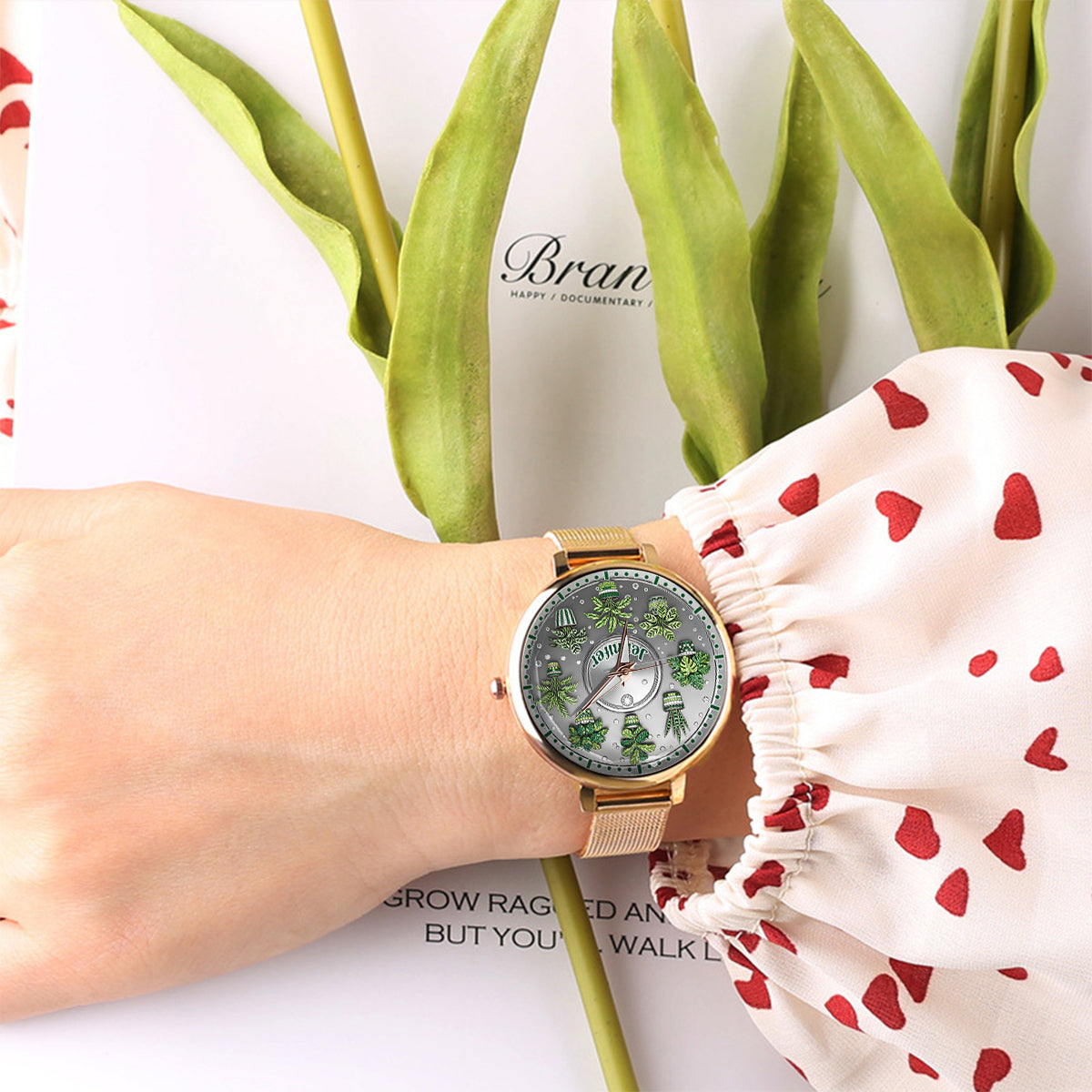 Time For A New Plant - Personalized Gardening Women Hand Watch