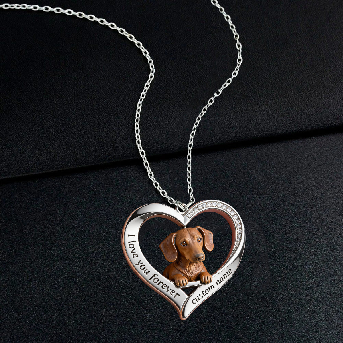 Custom From Any Photo - Personalized Dog Shaped Metal Pendant Necklace