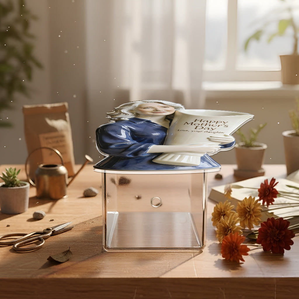 Flower Bouquet Vase - Mother's Day Gift - Personalized Mother Acrylic Flower Vase