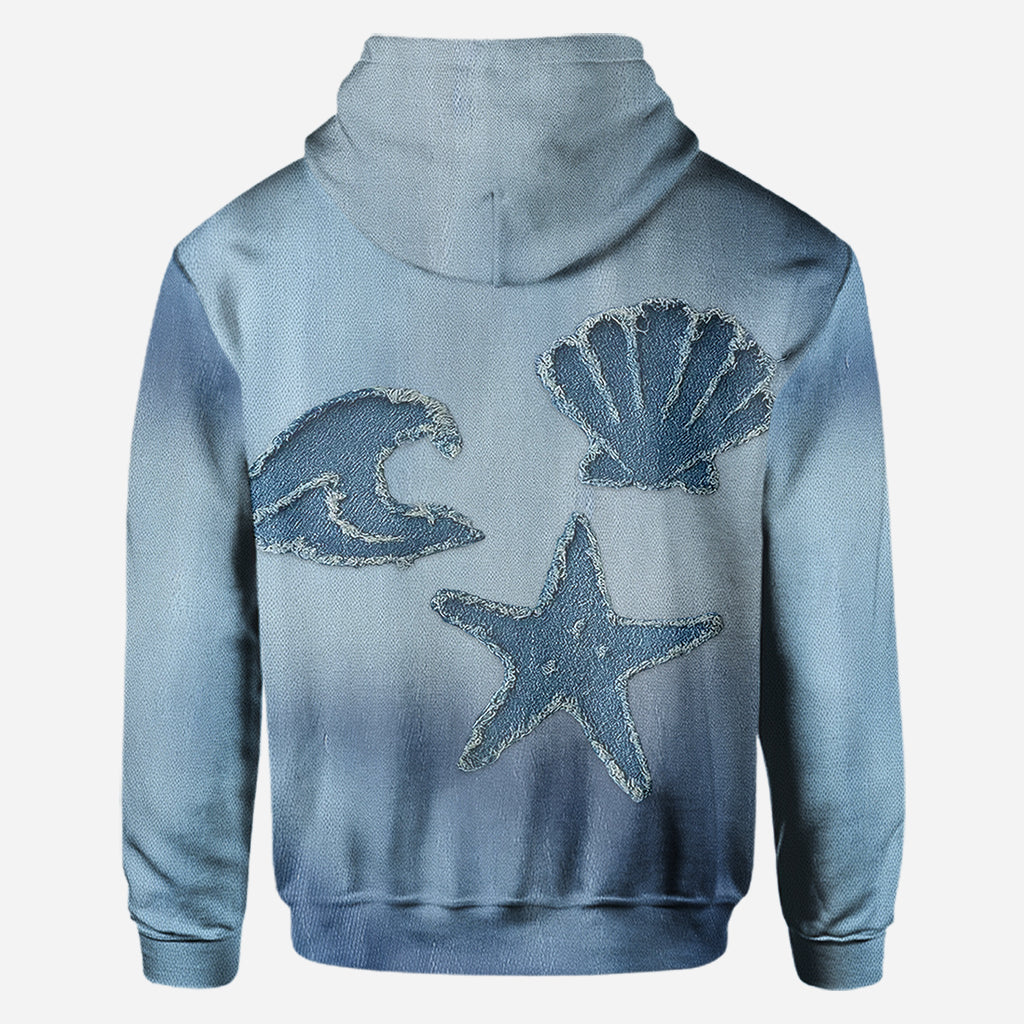 Denim Sea Life - Personalized Sea Lover All Over Shirt
