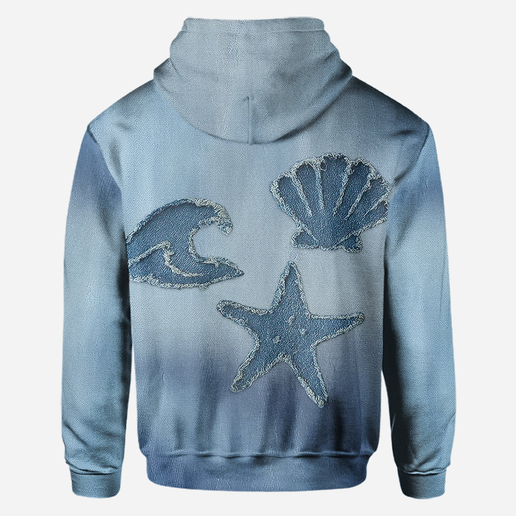 Denim Sea Life - Personalized Sea Lover All Over Shirt