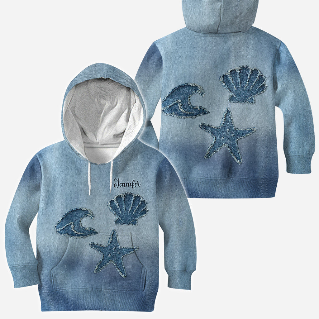 Denim Sea Life - Personalized Sea Lover All Over Shirt