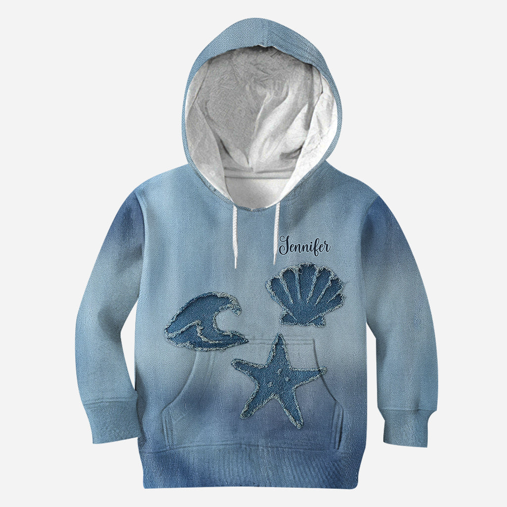 Denim Sea Life - Personalized Sea Lover All Over Shirt