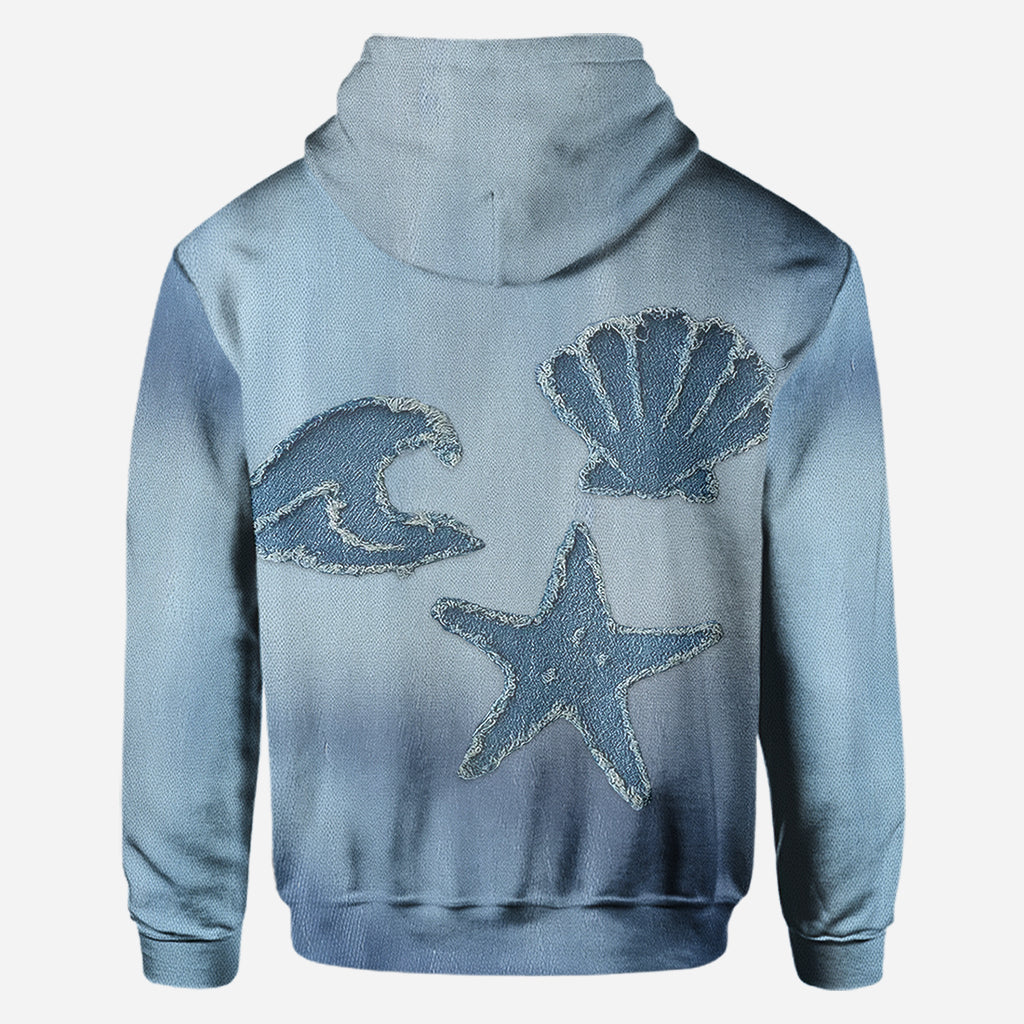 Denim Sea Life - Personalized Sea Lover All Over Shirt