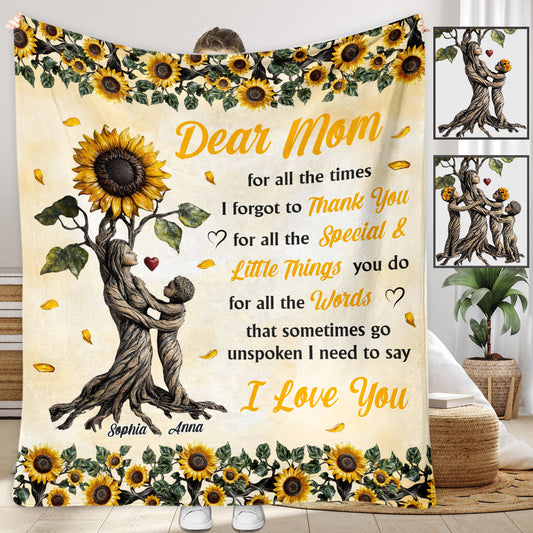 To My Mom - Personalized Mother Blanket