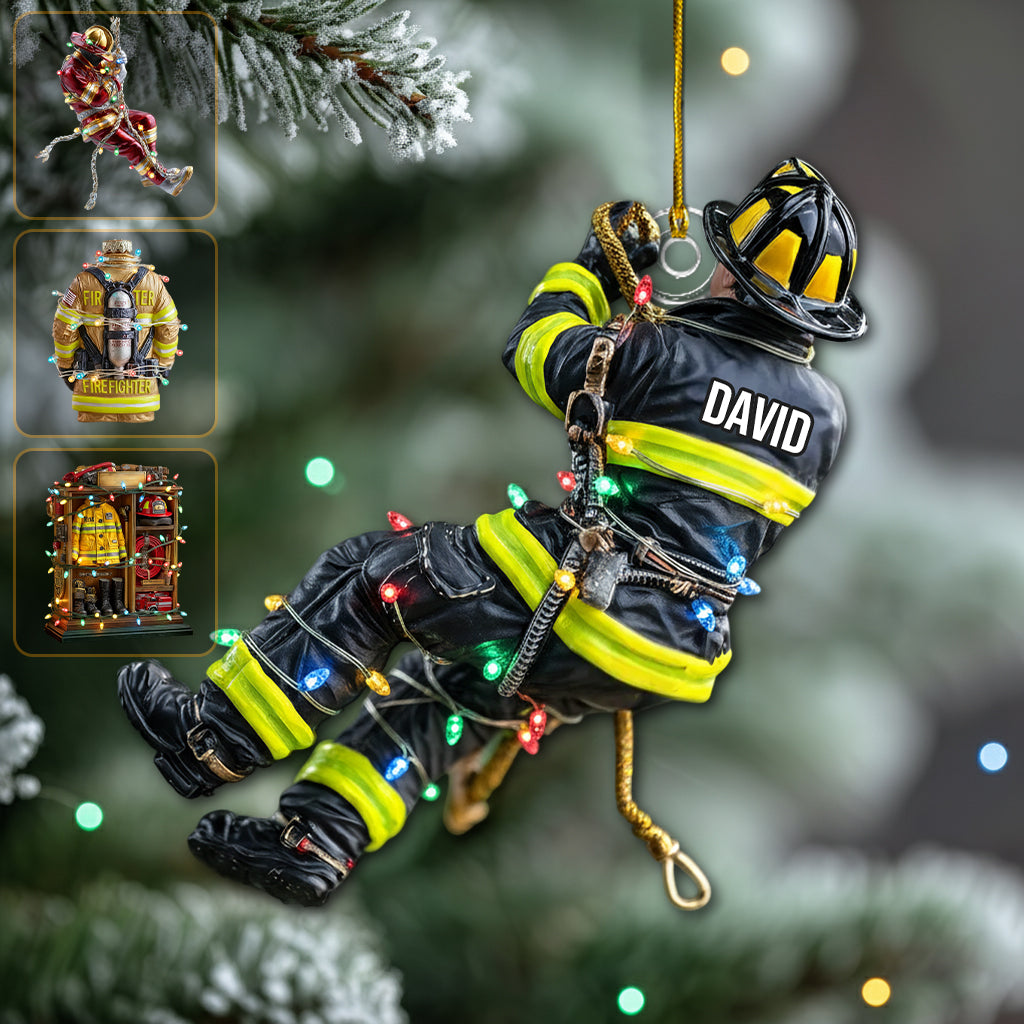 Proud Firefighter Christmas - Personalized Firefighter Ornament
