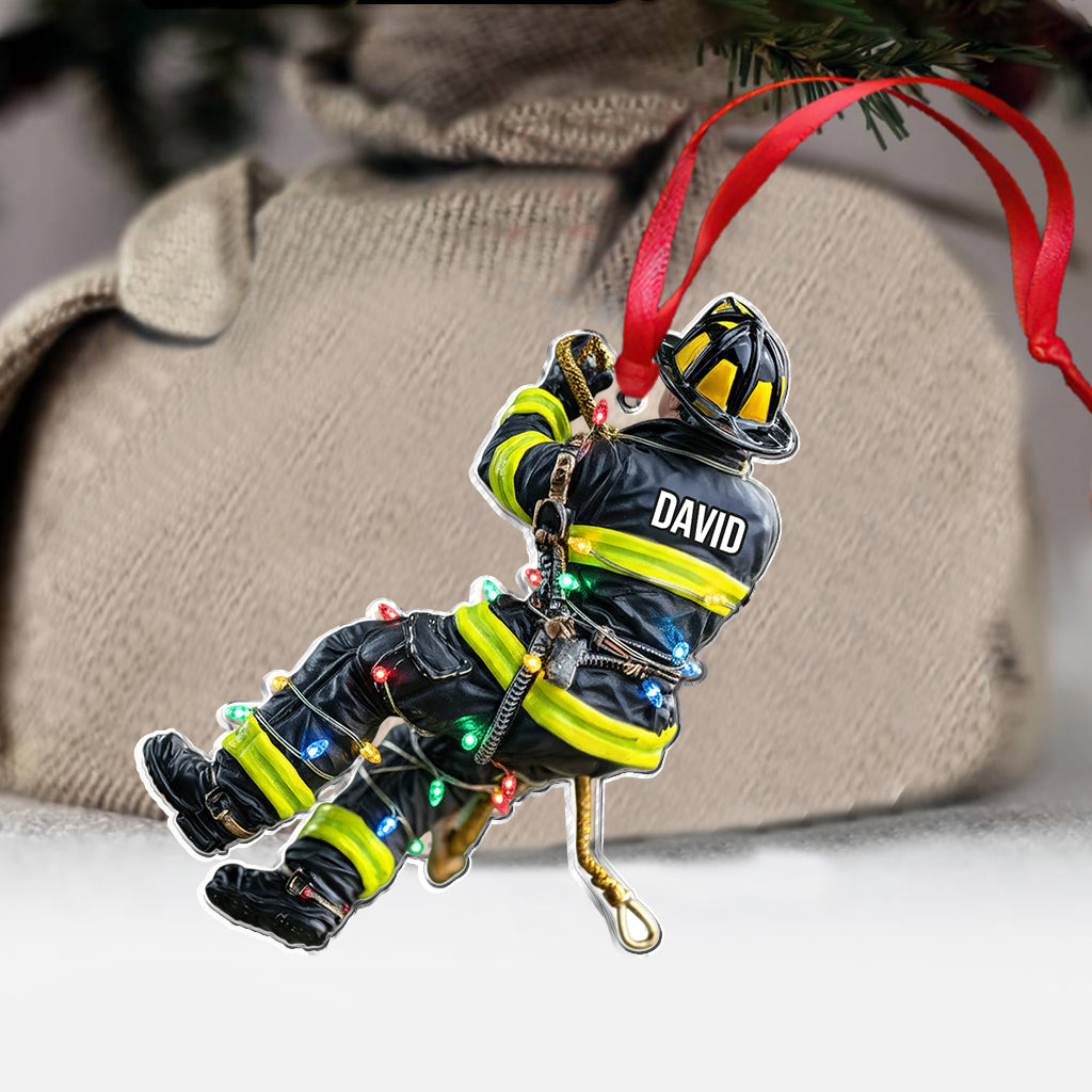 Proud Firefighter Christmas - Personalized Firefighter Ornament