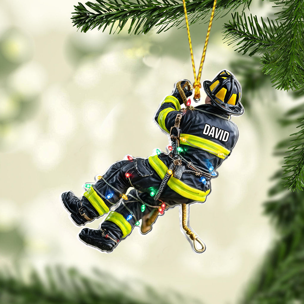 Proud Firefighter Christmas - Personalized Firefighter Ornament