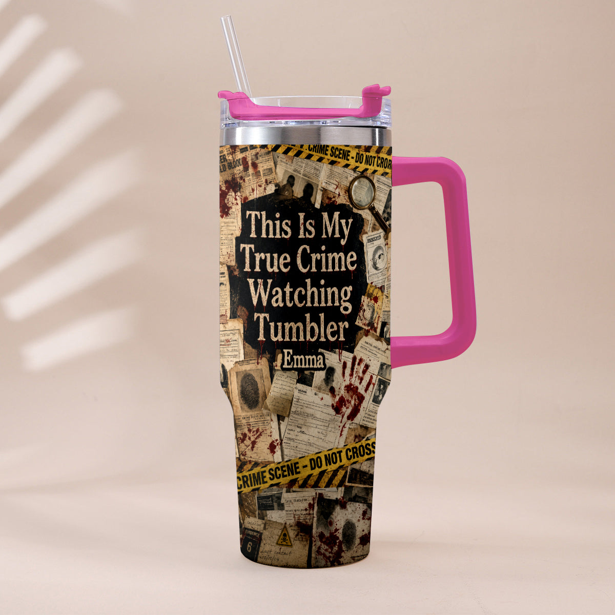 This Is My True Crime Watching Tumbler - Personalized True Crime Tumbler With Plush Charm